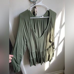 Green blouse